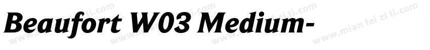 Beaufort W03 Medium字体转换
